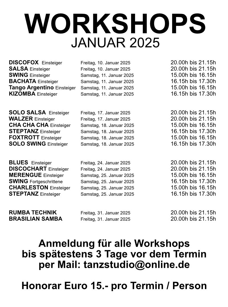 Workshops aktuell