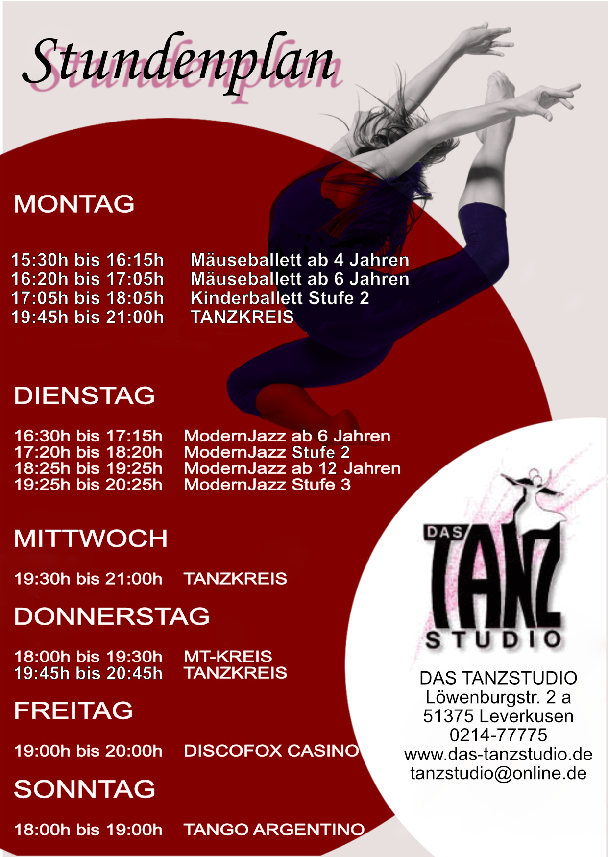 Stundenplan Aktuell zum Druck